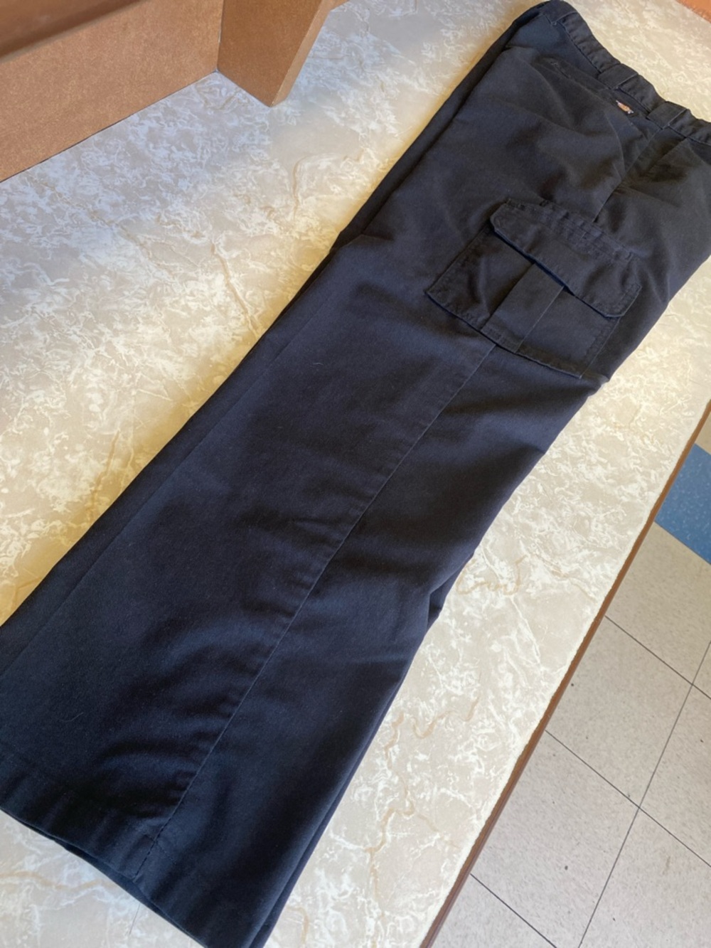 Dickies Black Cargo Pants with Side Flap Pocket